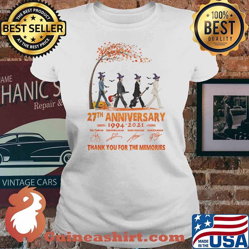 27th anniversary 1994 2021 thank you for the memories signatures s Ladies tee