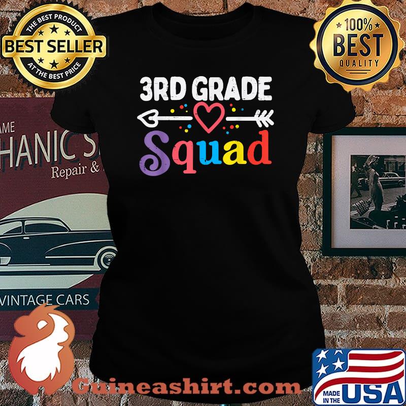 3rd Grade Squad Third First Day Of School T-Shirt Laides tee