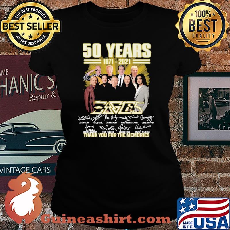 50 Years 1971 2021 Eages Thank You For The Memories Shirt Laides tee