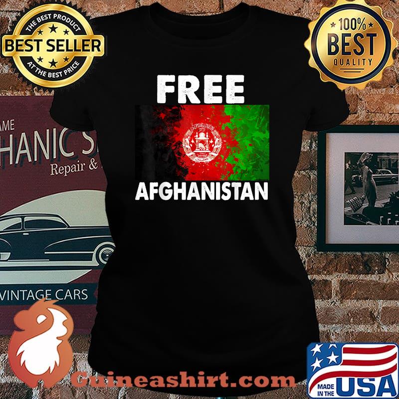Afghanistan Flag Free Afghanistan T-Shirt Laides tee