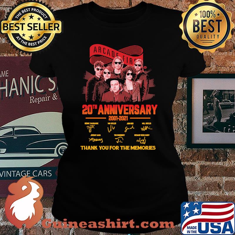Arcade fire 20th anniversary 2001 2021 thank you for the memories signatures s Laides tee