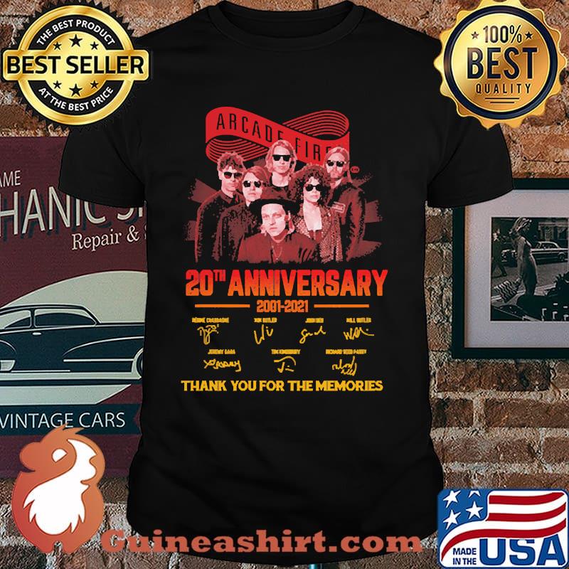 Arcade fire 20th anniversary 2001 2021 thank you for the memories signatures shirt