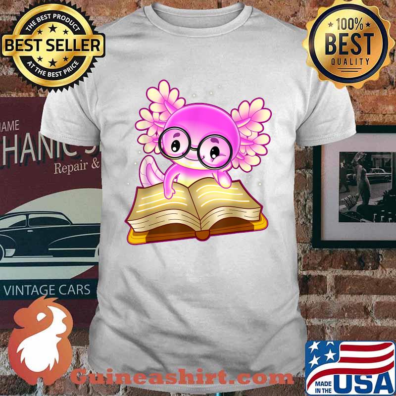 Axolotl Read Book Ambystoma Mexicanum Mexican Walking Fish T-Shirt