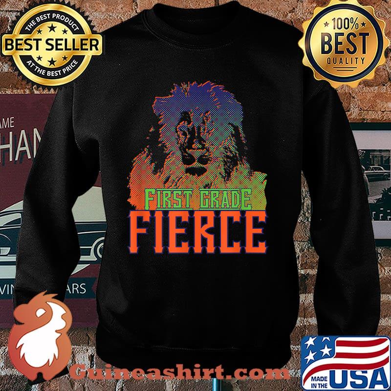 Back to School First Grade Fierce Lion T-Shirt Sweater