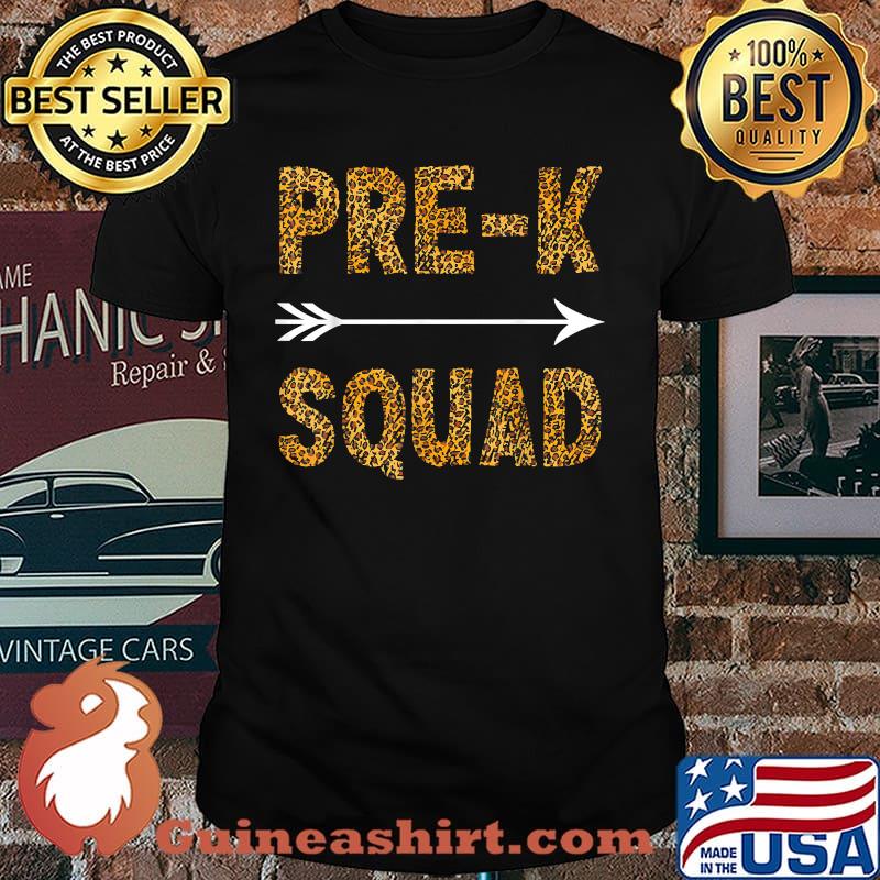 Back To School Hello Pre-K Team Squad Leopard T-Shirt