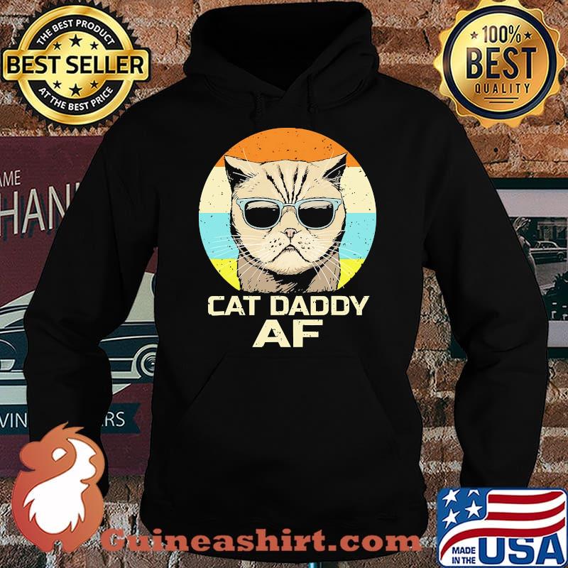 Cat daddy af cat vintage Hoodie