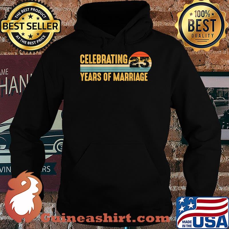 Celebrating 23 Years of Marriage Vintage Sunset T-Shirt Hoodie