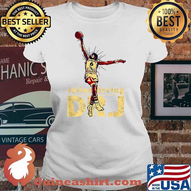 Dr J Julius Erving Old School Dunk T-Shirt Ladies tee