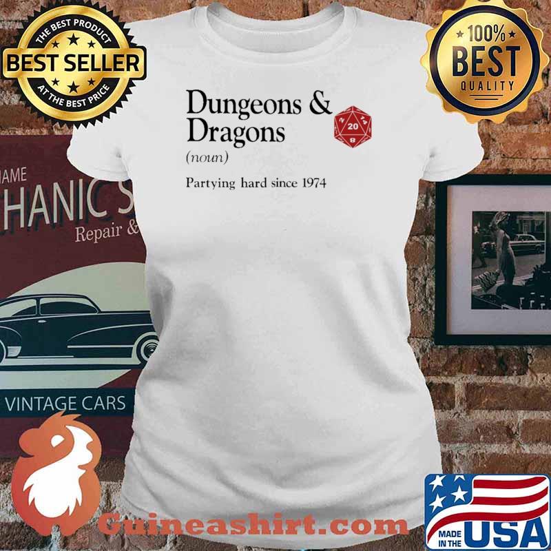 Dungeons And Dragons Parting Hard Since 1974 Dice Shirt Ladies tee