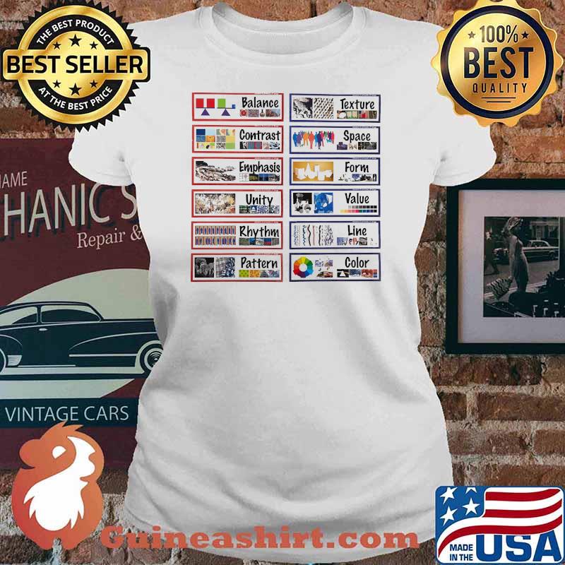 elements of principles and designs of art Ladies tee