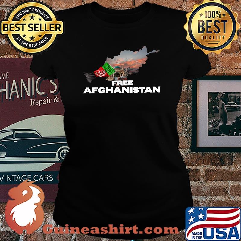 Free Afghanistan Flag Afghan T-Shirt Laides tee