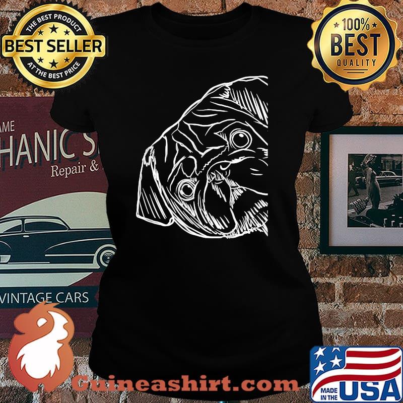Funny Dog Pug T-Shirt Laides tee