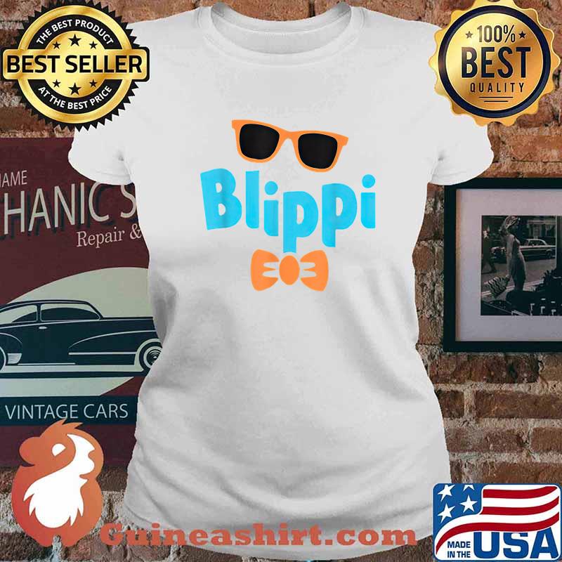 Funny Kids Cartoon Blippis T-Shirt Ladies tee
