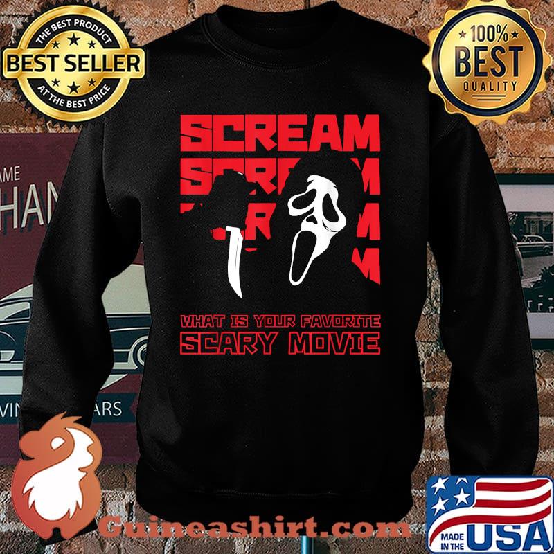 Ghost Face Novelty Halloween What Is Your Favorite Scary Movie T-Shirt Sweater