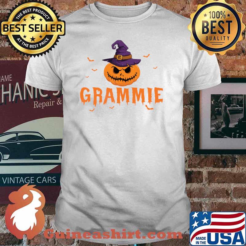 Grammie Pumpkin Witch Hat Matching Family Halloween T-Shirt