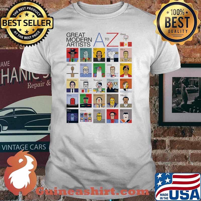 Great modern artists a to z shirt