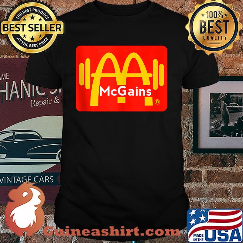 Gym Fit Workout Gear Fitness Graphic McGains Motivation T-Shirt