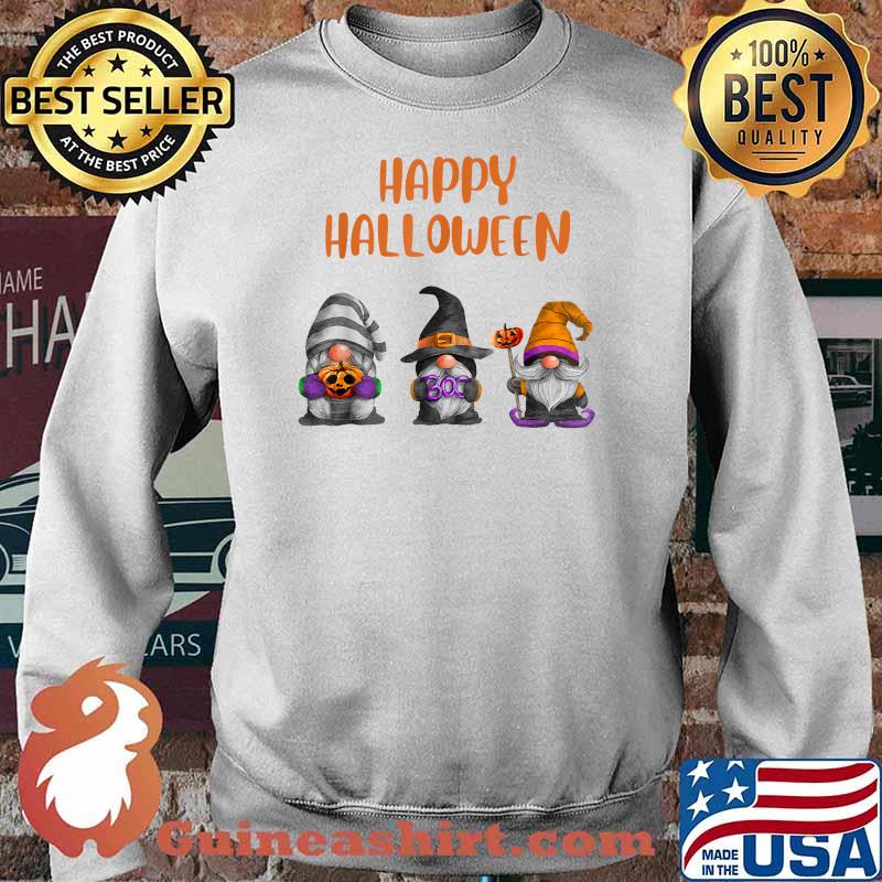 Happy Halloween Cute Gnomes Gnome Gnomies Autumn T-Shirt Sweater