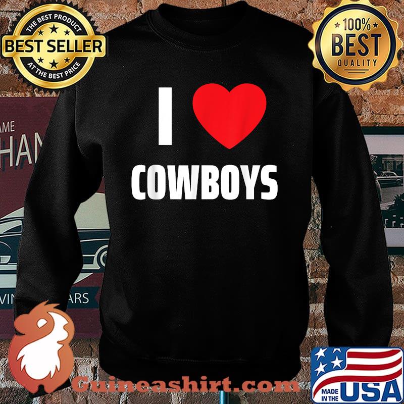 I Love Cowboys. I Heart Cowboys. White Print  Pullover Hoodie for Sale by  luvmhykdesigns