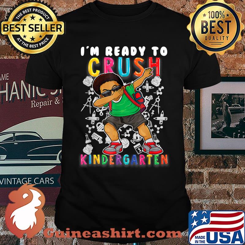 I'm Ready To Crush Kindergarten Dabbing Afro Boys T-Shirt