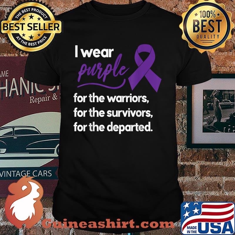 I Wear Purple fot the warriors for the survivors fot the departed Overdose Awareness T-Shirt
