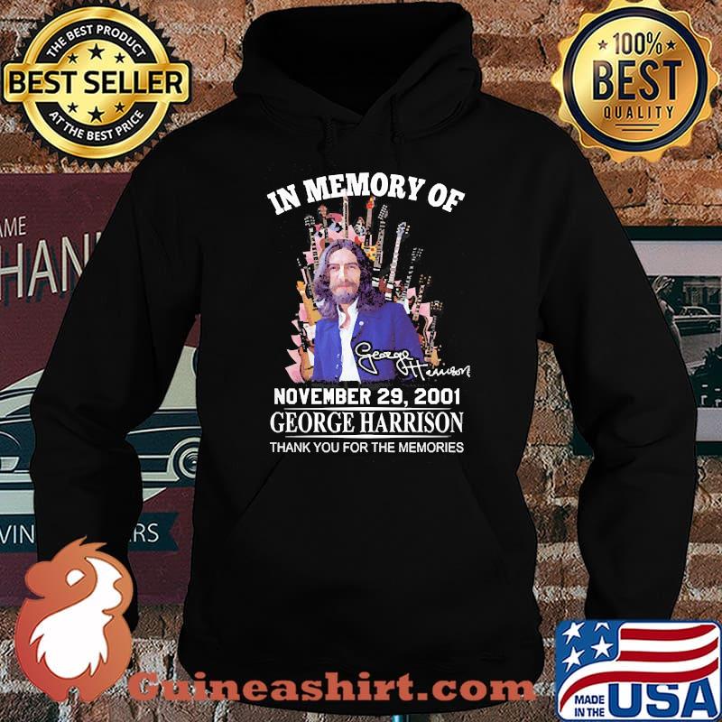 In memory of November 29 2001 George harrison thank you for the memories signature s Hoodie