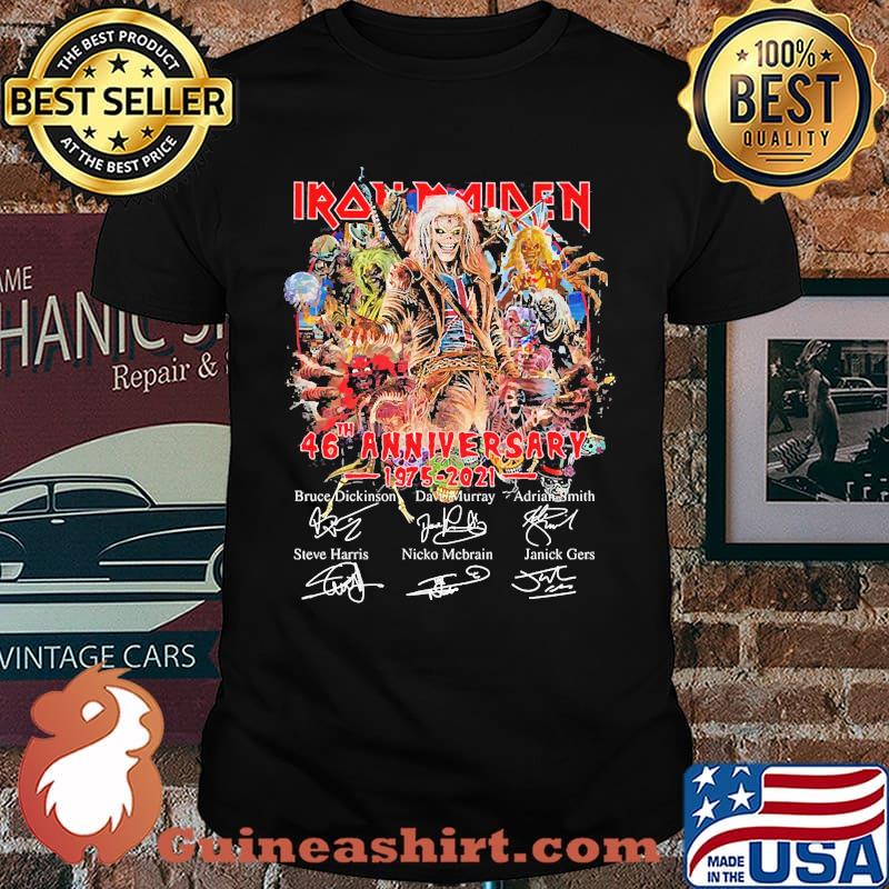 Iron maiden 46th anniversary 1975 2021 thank you for the memories signature shirt