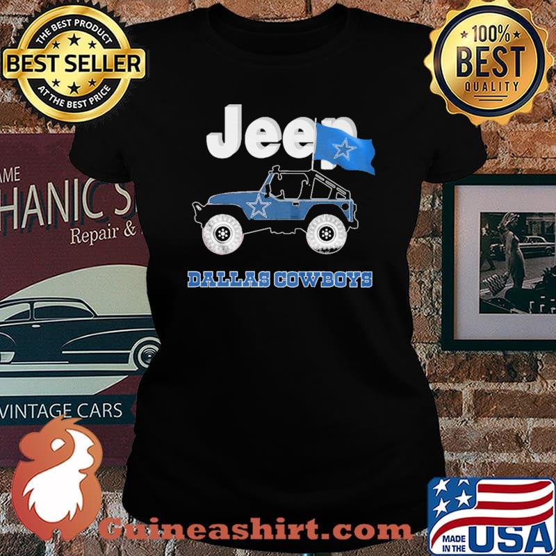 Jeep Dallas Cowboy Car Shirt Laides tee