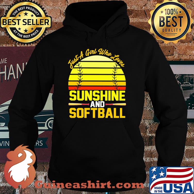 Just A Girl Who Loves Sunshine And Softball Vintage Shirt Hoodie