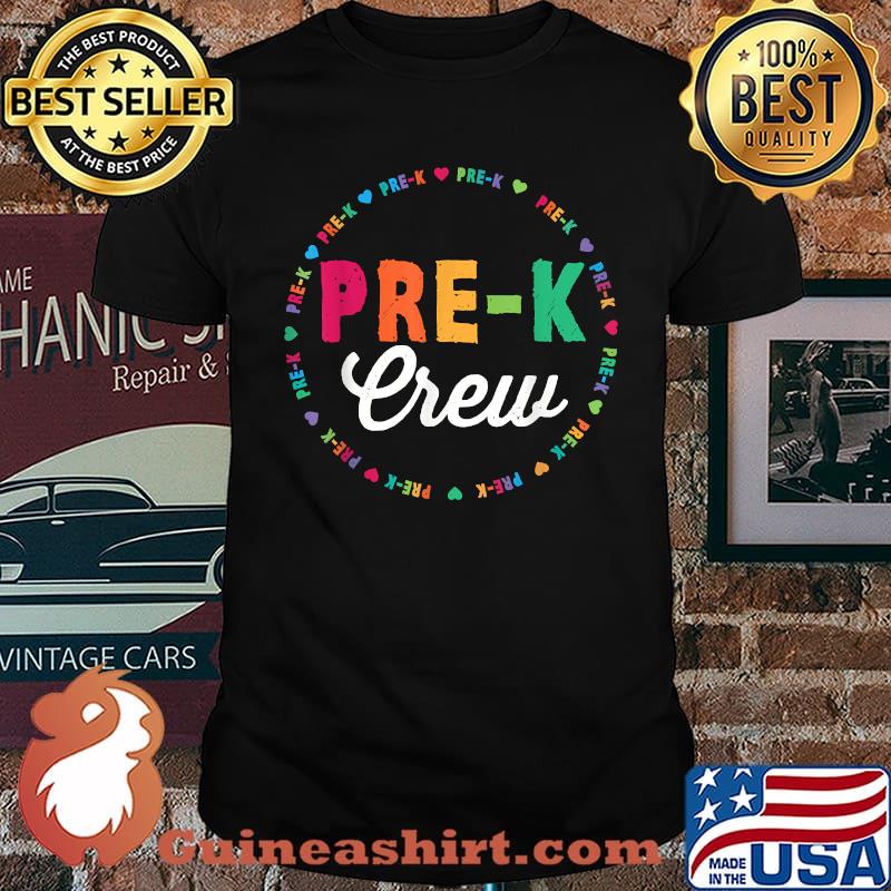 Kinder Crew Funny Pre-K Teacher 1st Day of School T-Shirt