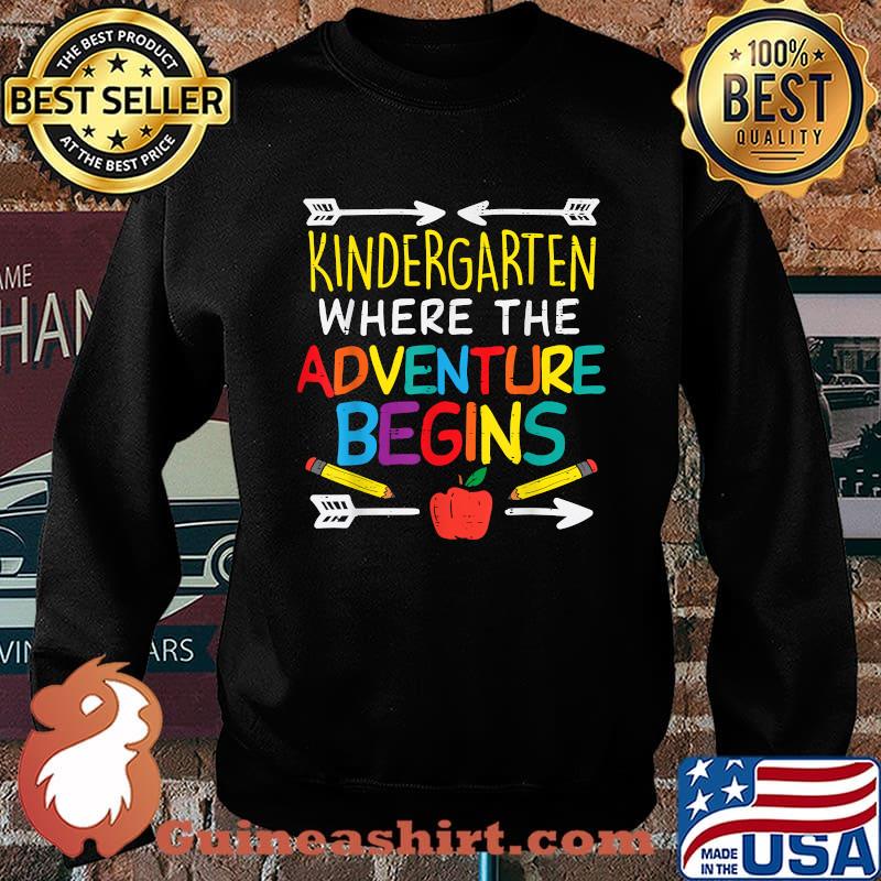 Kindergarten Where Adventure Begins Teacher T-Shirt Sweater