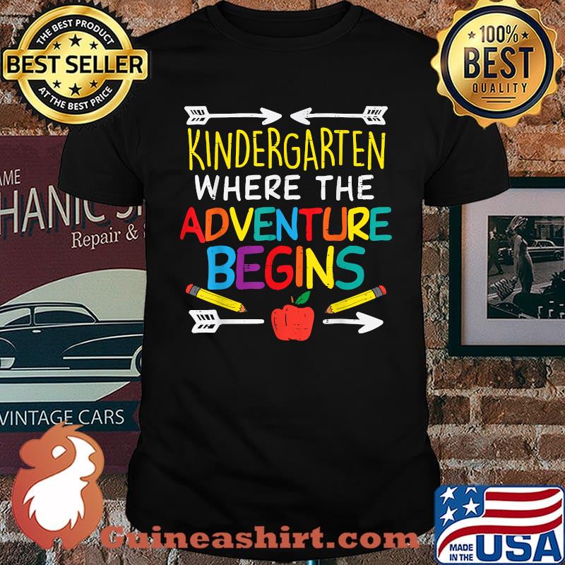 Kindergarten Where Adventure Begins Teacher T-Shirt