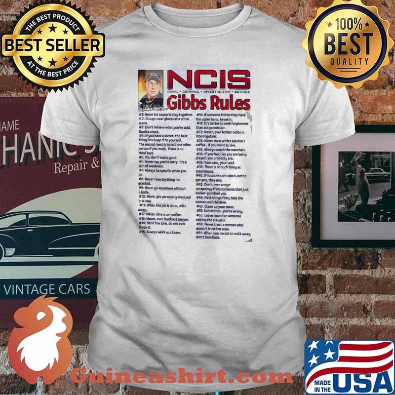 NCIS Gibbs Rules shirt