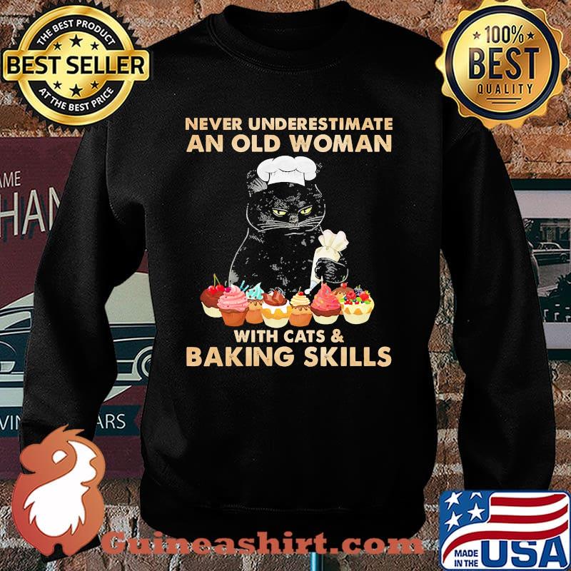 Never underestimate an old woman with cats Baking Sweater