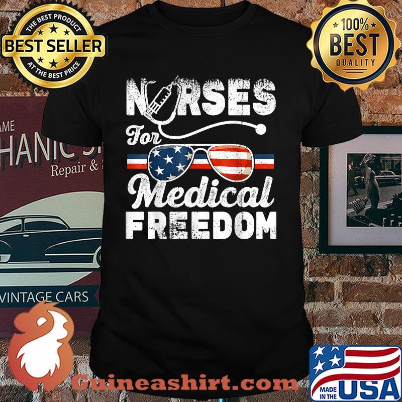 Nurses For Medical Freedom Stop The Mandate American Flag T-Shirt