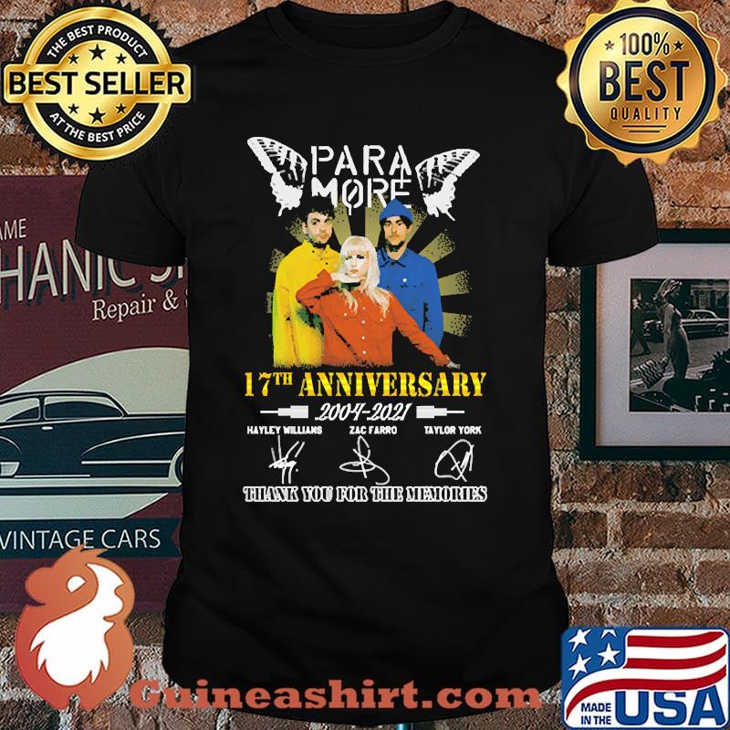 Papa more 17th anniversary 2004 2021 thank you for the memories signatures shirt