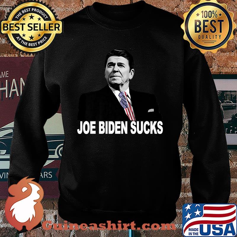 Patriotic Ronald Regan Joe Biden Sucks T-Shirt Sweater