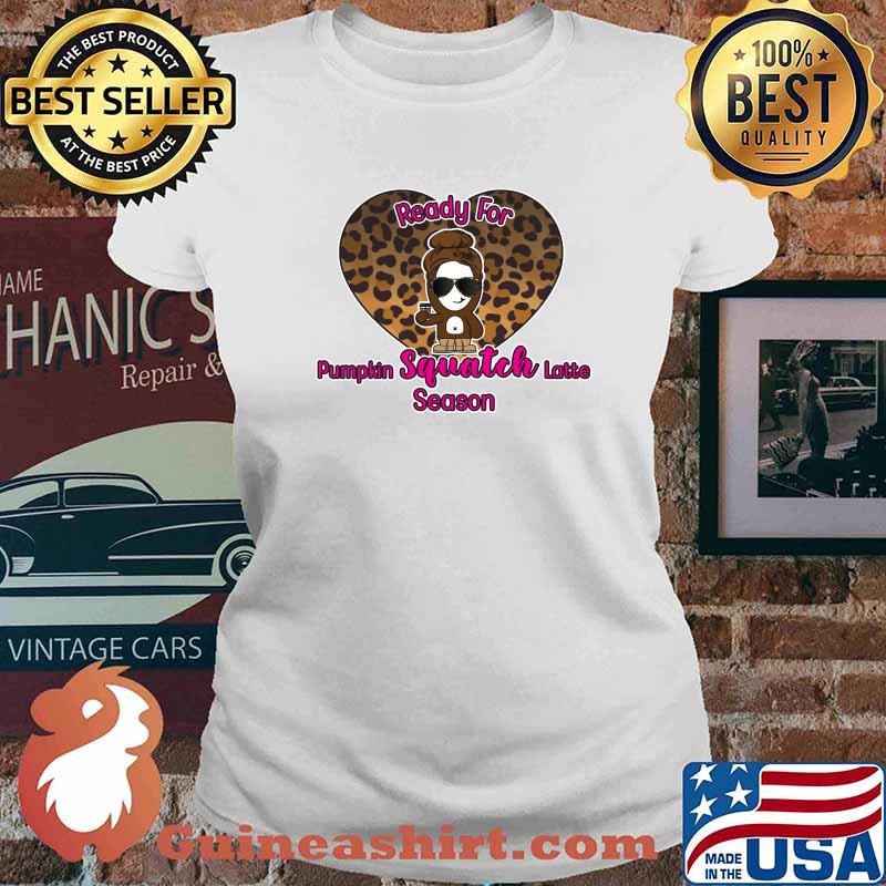 Pumpkin Squatch Latte PSL Season Leopard Heart Love T-s Ladies tee