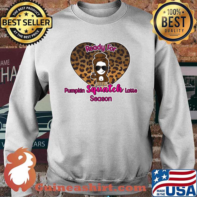 Pumpkin Squatch Latte PSL Season Leopard Heart Love T-s Sweater