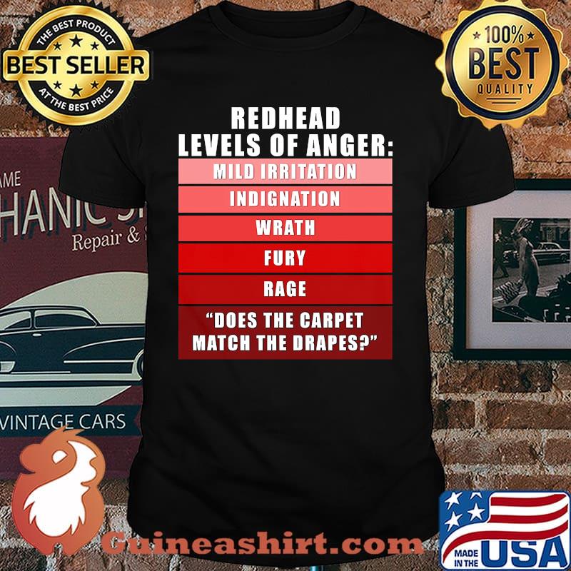 Redhead levels of anger does the carpet match the drapes shirt