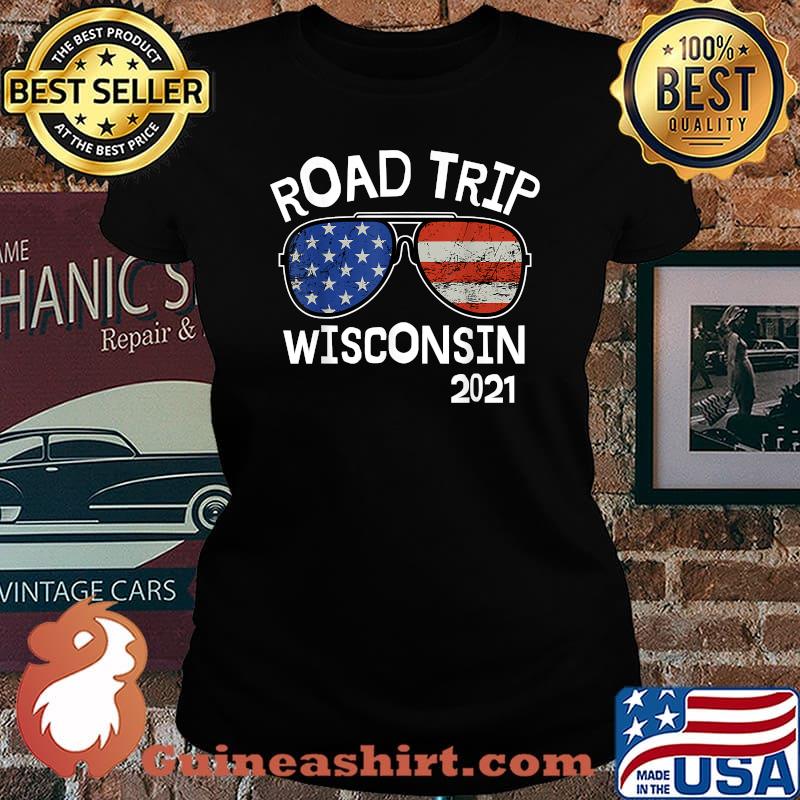 Road Trip Wisconsin 2021 Vacation Family Friends Matching T-Shirt Laides tee