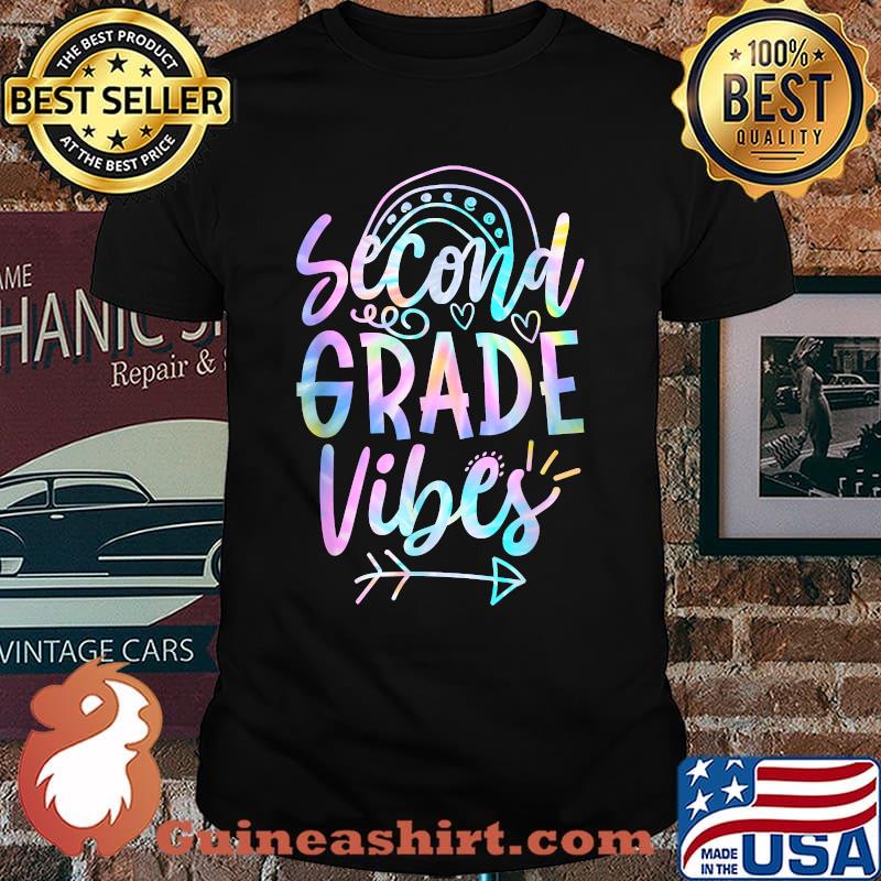 Second Grade Vibes Back To School Tie Dye Teachers Students T-Shirt