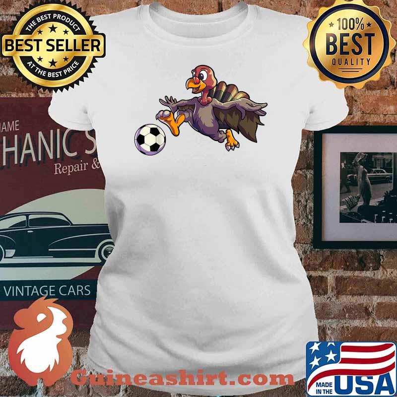 Soccer Thanksgiving Soccer Turkey T-Shirt Ladies tee
