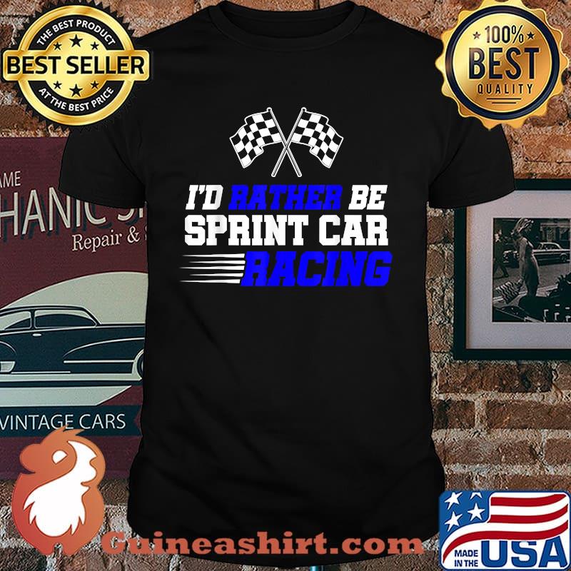 Sprint Car Racing Race Track Racer FLag T-Shirt