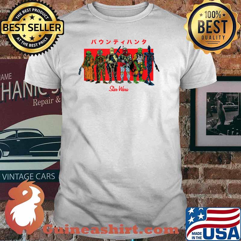 Star Wars Kanji Bounty Hunter Line Up T-Shirt