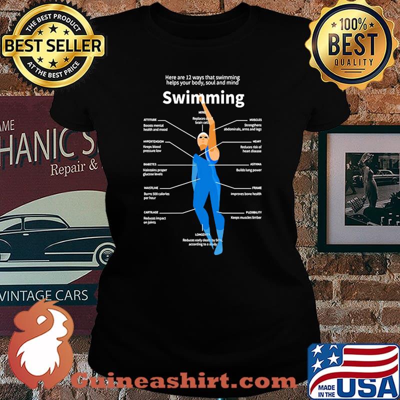Swimming here are 12 ways that swimming helps your body soul and mind s Laides tee