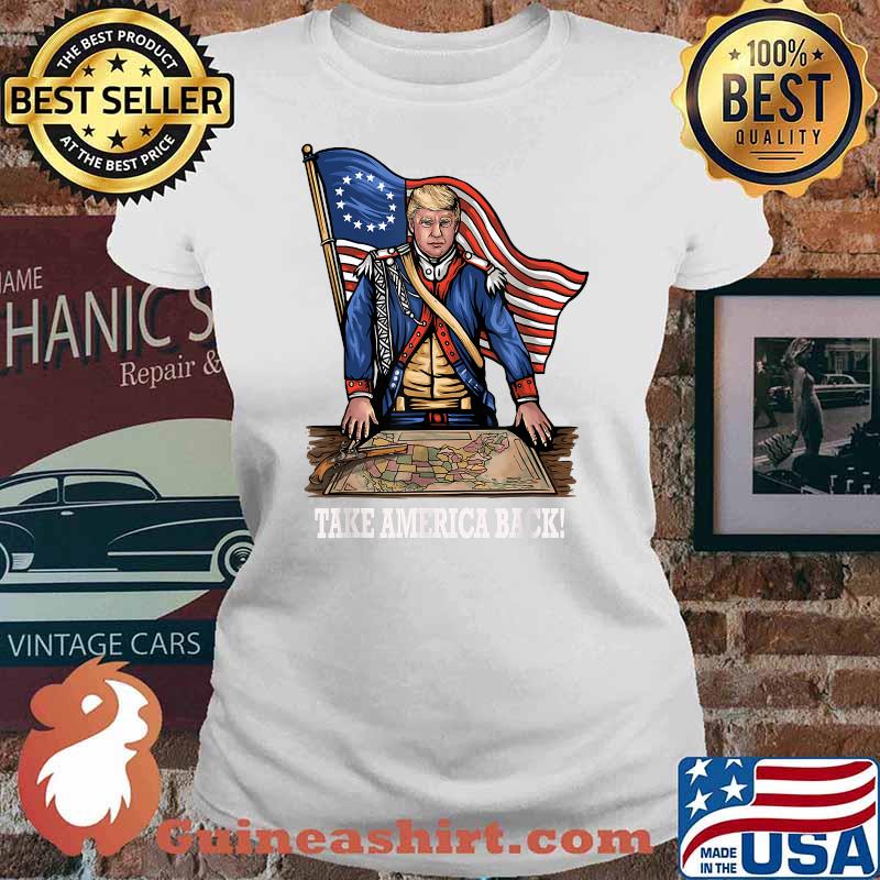 Take America Back Trump 2024 Election Biden Usa FLag T-Shirt Ladies tee