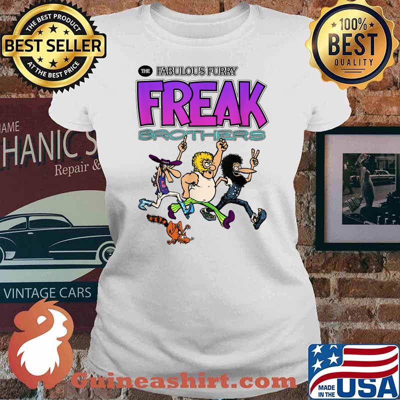 The Fabulous Freak Brothers Sticker Mask T-Shirt Ladies tee