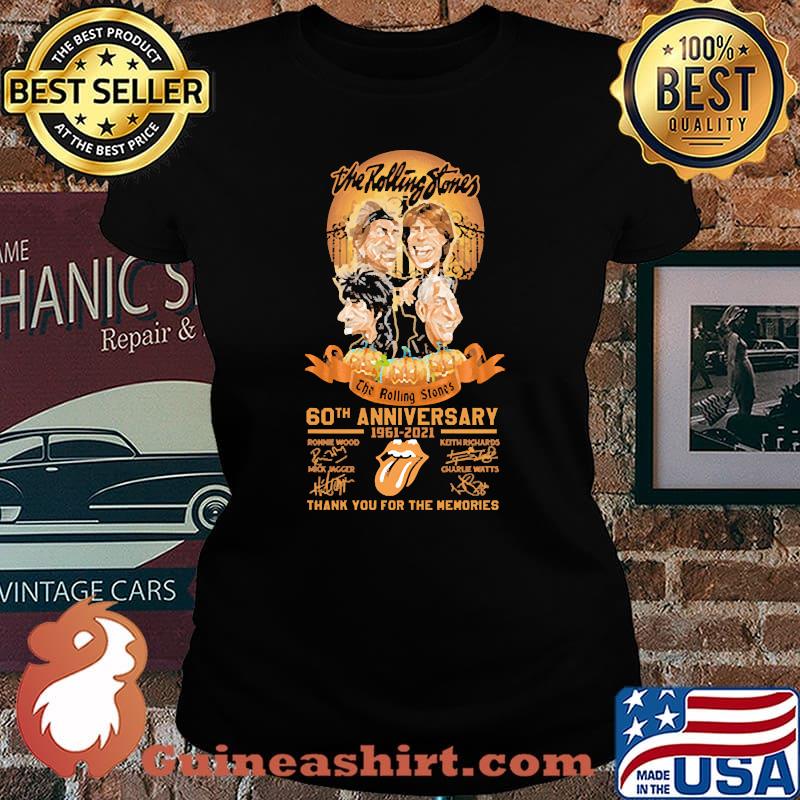 The rolling stones 60th anniversary 1961 2021 thank you for the memories signature s Laides tee