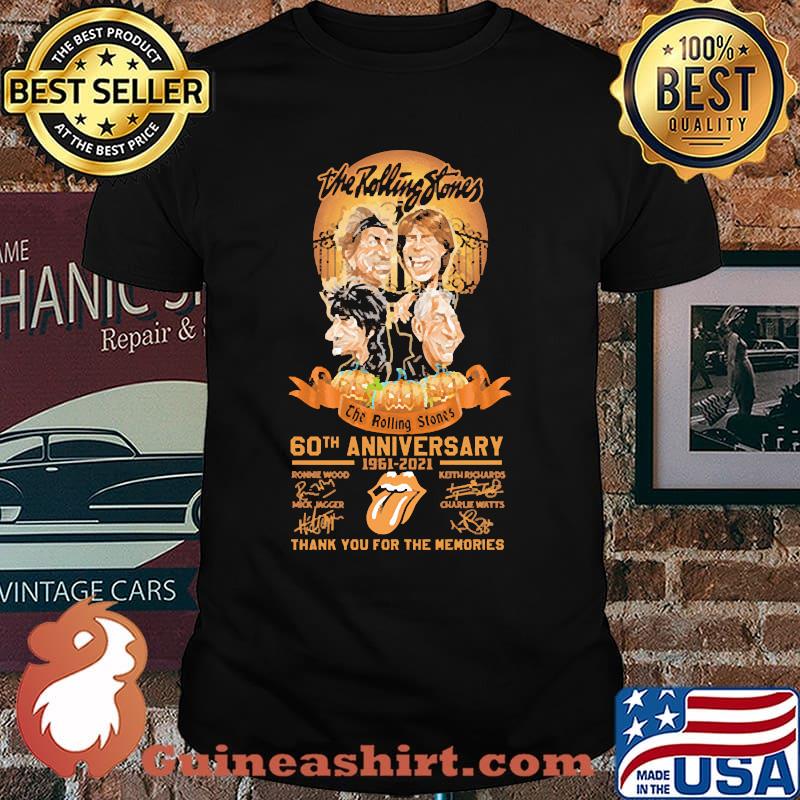 The rolling stones 60th anniversary 1961 2021 thank you for the memories signature shirt